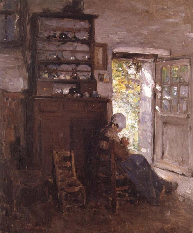 Nicolae Grigorescu Interior in Vitre oil painting picture